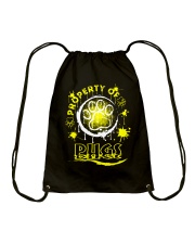 Pug Dog Property Of Pugs Drawstring Bag tile