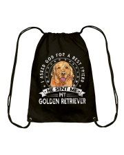 Golden Retriever He Sent Me My Golden Retriever Drawstring Bag tile