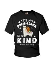 Llama Sloth Riding Llama Youth T-Shirt tile