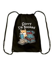Shiba Inu Dog Sorry I'm Booked Drawstring Bag tile