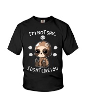 Sloth I'm Not Shy I Don't Like You 1 Youth T-Shirt tile