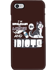Husky Dog I'm Intolerant To Lactose And Idiots Phone Case tile