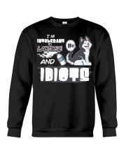 Husky Dog I'm Intolerant To Lactose And Idiots Crewneck Sweatshirt tile