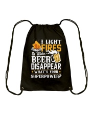 Beer I Light Fires Make Beer Disappear Drawstring Bag tile