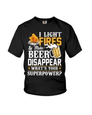 Beer I Light Fires Make Beer Disappear Youth T-Shirt tile