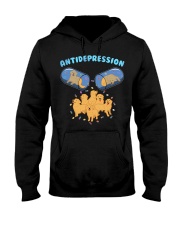Golden Retriever Dog Antidepression Hooded Sweatshirt front