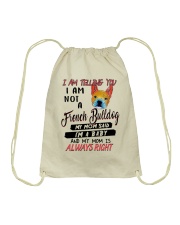Bulldog Dog I Am Not A French Bulldog Drawstring Bag tile