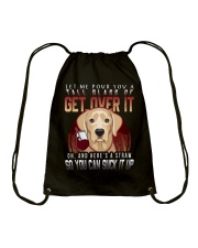 Labrador Dog Get Over It Drawstring Bag tile
