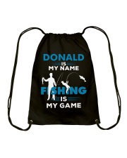 Fish Donald Is My Name Fishing Is My Game Drawstring Bag tile
