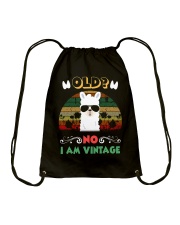 Llama Old No I am Vintage Drawstring Bag tile