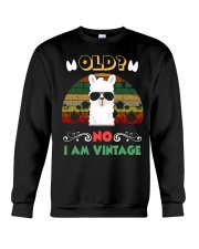 Llama Old No I am Vintage Crewneck Sweatshirt tile