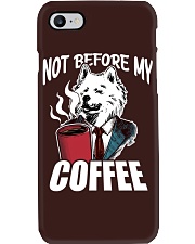 Samoyed Dog Not Before My Coffee Phone Case tile