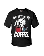 Samoyed Dog Not Before My Coffee Youth T-Shirt tile