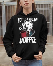 Samoyed Dog Not Before My Coffee Hooded Sweatshirt apparel-hooded-sweatshirt-lifestyle-07