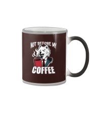 Samoyed Dog Not Before My Coffee Color Changing Mug tile
