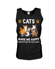 Cat Cats Make Me Happy 2 Unisex Tank tile