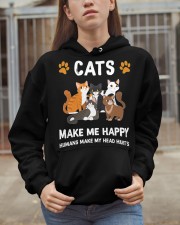 Cat Cats Make Me Happy 2 Hooded Sweatshirt apparel-hooded-sweatshirt-lifestyle-07