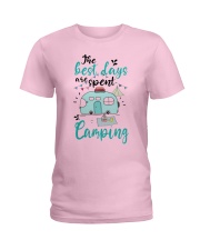 Camping Lovers The Best Days Are Spent Camping Ladies T-Shirt tile