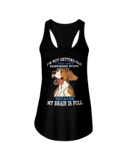 Beagle Dog My Brain Is Full Ladies Flowy Tank tile