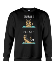 German Shepherd Dog Yoga Inhale Exhale Crewneck Sweatshirt tile