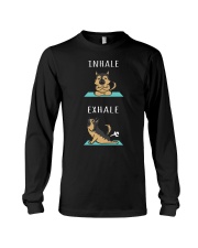 German Shepherd Dog Yoga Inhale Exhale Long Sleeve Tee tile