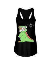 Bulldog Dog BullDog So Cute Ladies Flowy Tank tile