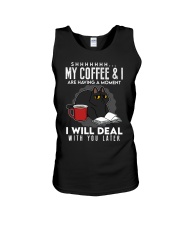 Book My Coffee And I Are Having A Moment Unisex Tank tile