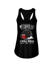 Book My Coffee And I Are Having A Moment Ladies Flowy Tank tile