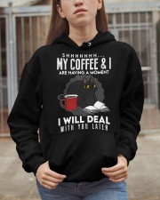 Book My Coffee And I Are Having A Moment Hooded Sweatshirt apparel-hooded-sweatshirt-lifestyle-07