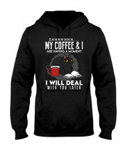 Book My Coffee And I Are Having A Moment Hooded Sweatshirt front