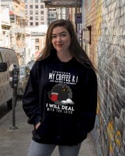 Book My Coffee And I Are Having A Moment Hooded Sweatshirt lifestyle-unisex-hoodie-front-1