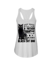 Cat Any Man Can Be A Father Ladies Flowy Tank tile