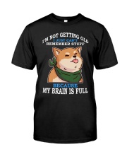Shiba Inu Dog My Brain Is Full Classic T-Shirt tile