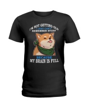 Shiba Inu Dog My Brain Is Full Ladies T-Shirt tile
