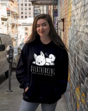 Samoyed Dog Overthinking Hooded Sweatshirt lifestyle-unisex-hoodie-front-1
