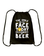 Beer The Smile On My Face Today Drawstring Bag tile
