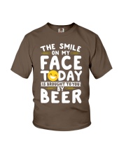 Beer The Smile On My Face Today Youth T-Shirt tile