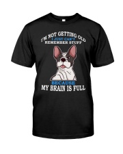 Bulldog Dog My Brain Is Full Classic T-Shirt tile