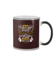 Horse Riding Accept Things Color Changing Mug tile