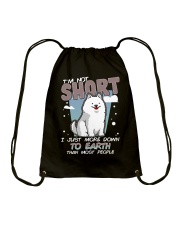 Samoyed Dog I'm Not Short Drawstring Bag tile