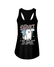 Samoyed Dog I'm Not Short Ladies Flowy Tank tile