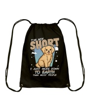 Golden Retriever Dog I'm Not Short Drawstring Bag tile