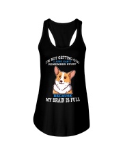 Corgi Dog My Brain Is Full Ladies Flowy Tank tile