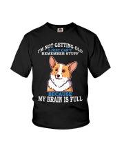 Corgi Dog My Brain Is Full Youth T-Shirt tile