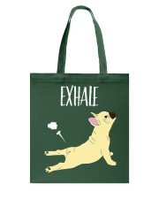 Bulldog Dog French Bulldog Yoga Exhale Tote Bag tile