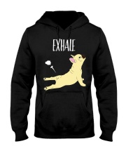 Bulldog Dog French Bulldog Yoga Exhale Hooded Sweatshirt front