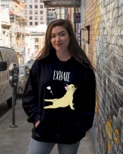 Bulldog Dog French Bulldog Yoga Exhale Hooded Sweatshirt lifestyle-unisex-hoodie-front-1