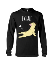 Bulldog Dog French Bulldog Yoga Exhale Long Sleeve Tee tile