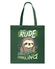 Sloth I'm Not Rude 1 Tote Bag tile