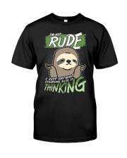 Sloth I'm Not Rude 1 Classic T-Shirt tile